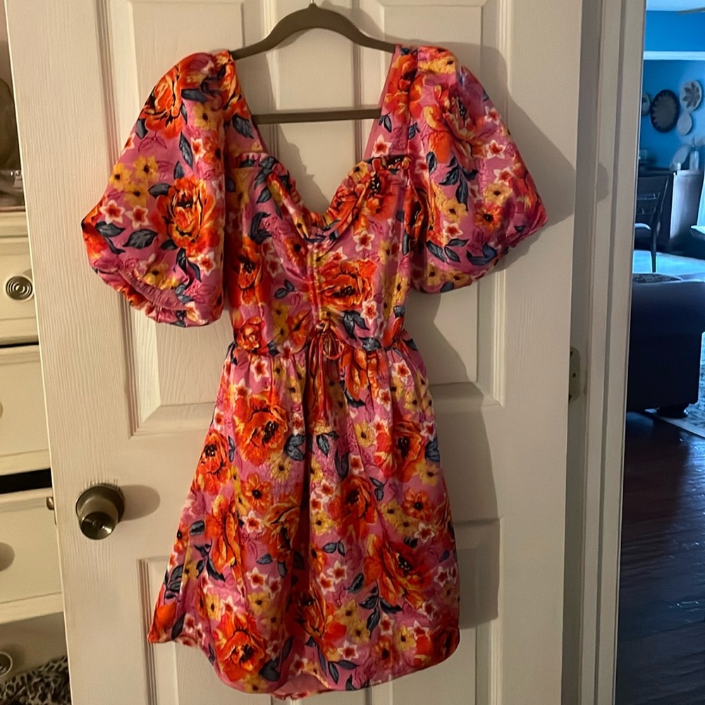 Buddy love floral tie back dress